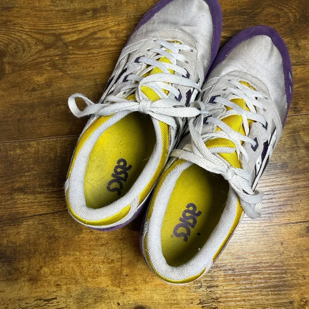 Asics Gel-Lyte III H305N Purple Grey Yellow Suede Sneakers Mens 10.5 US 43.5 EU